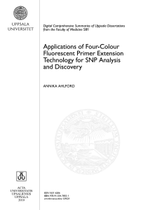Applications of Four-Colour Fluorescent Primer Extension