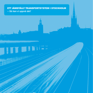 Ett jämställt transportsystem i Stockholm – Så kan