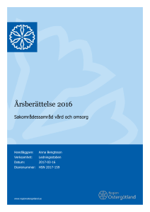 Årsberättelse 2016 - Region Östergötland