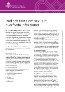 Råd och fakta om sexuellt överförda infektioner