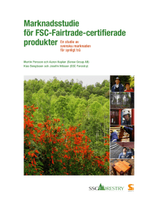 Marknadsstudie för FSC-Fairtrade-certifierade produkter
