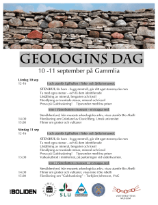 geologins dag - Umeå universitet