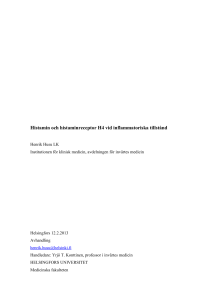 Histamin och histaminreceptor H4 vid inflammatoriska tillstånd