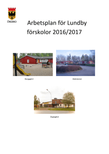 Änglagård förskola - arbetsplan 2016-2017