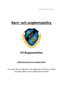 Barn- och ungdomspolicy FC Kopparmöllan