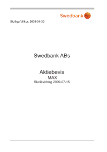Swedbank ABs Aktiebevis