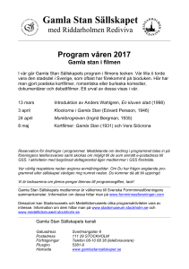 GSS vårprogram 2017 - Gamla Stan Sällskapet