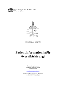 Patientinformation inför överviktskirurgi (Svenska)