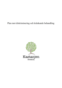 Kastanjens förskolas plan mot diskriminering och kränkande