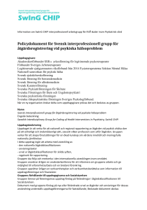 Policydokument för Svensk interprofessionell grupp för
