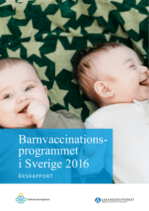 Barnvaccinationsprogrammet i Sverige 2016