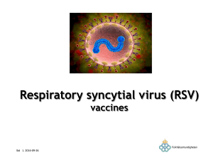 Respiratory syncytial virus (RSV) - WHO SAGE meeting 12