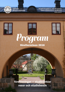 Program hösten 2016 - Uppsala Senioruniversitet