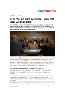 Vi är mer än bara svenskar – DNA-test visar vår