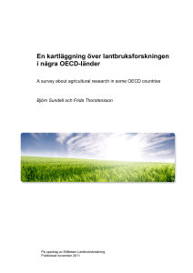 En kartläggning över lantbruksforskningen i några OECD