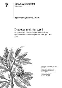 Diabetes mellitus typ 1: En systematisk litteraturstudie om föräldrars