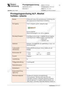 Provtagningsanvisning ALP, Alkalisk fosfatas, i plasma