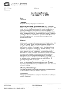 Ansökningsformulär FoU-medel för år 2008