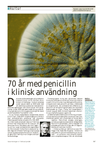 70 år med penicillin i klinisk användning