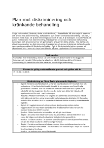 Plan mot diskriminering och kränkande behandling