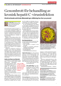 Genombrott för behandling av kronisk hepatit C