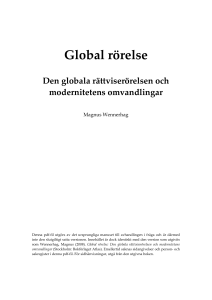Global rörelse: Den globala rättviserörelsen och modernitetens