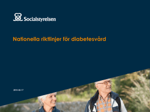 Socialstyrelsens Nationella riktlinjer för diabetesvård 2014