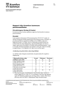 Rapport från Kramfors kommuns pensionsstiftelse