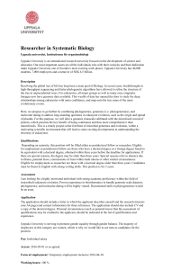 Researcher in Systematic Biology
