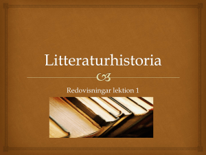 Litteraturhistoria