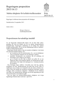 Prop. 2015/16:13 Stärkta rättigheter för kollektivtrafikresenärer