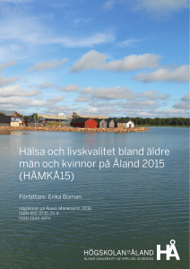 Hälsa och livskvalitet bland äldre män och kvinnor på Åland 2015