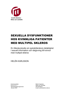 sexuella dysfunktioner hos kvinnliga patienter