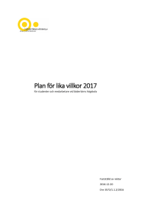 Plan för lika villkor 2017