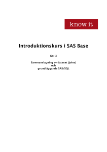 Introduktionskurs i SAS Base