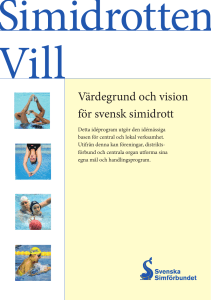 Värdegrund och vision för svensk simidrott