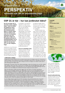 COP 21 är här – hur kan jordbruket bidra?
