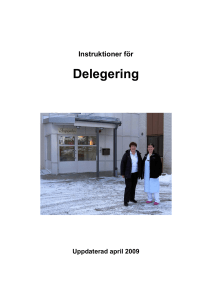 Delegering - TioHundraProjektet