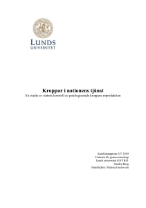 Kroppar i nationens tjänst - Lund University Publications