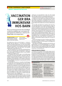 vaccination ger bra immun svar hos barn