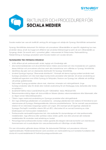 riktlinjer och procedurer för sociala medier