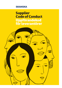 Supplier Code of Conduct Uppförandekod för leverantörer
