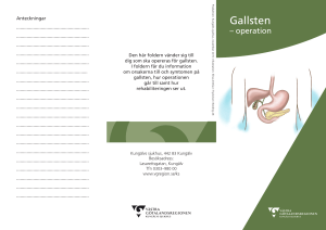 Gallsten - operation