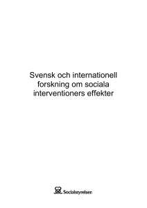 Svensk och internationell forskning om sociala