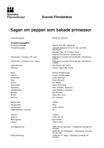 Svensk Filmdatabas - Sagan om pappan som bakade prinsessor