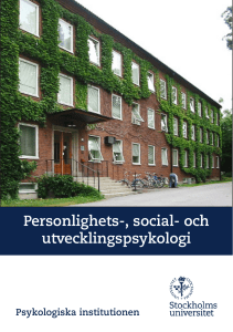 Personlighets-, social- och utvecklingspsykologi