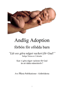 Andlig Adoption - Sankt Franciskus Katolska Församling