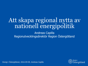 Att skapa regional nytta av nationell energipolitik