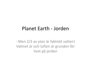 Planet Earth - Jorden