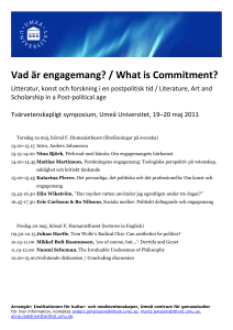 Vad är engagemang? / What is Commitment?